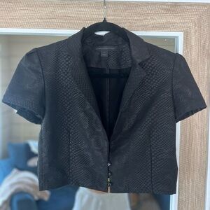 Vintage Express Design Studio Black Textured Blazer
